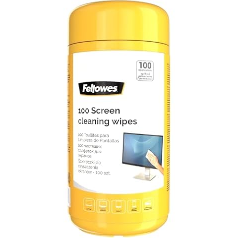 Fellowes 100 Screen and Keyboard Cleaning Wipes Cover