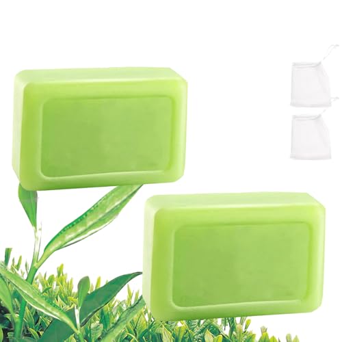 ​​Natural Tea Tree Oil Soap​​ – ​​Antifungal Relief & Herbal Cleansing Soap Bar​​ for Deep Pore Cleansing, Daily Refreshing Cleanse, Perfect as ​​Self Care Gifts for Women​​ or Daily Use for Men (2Pcs)