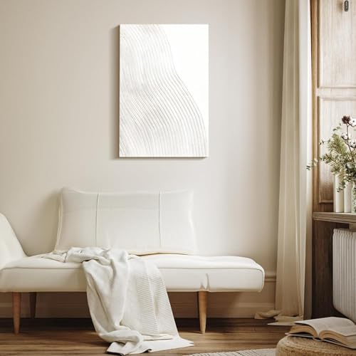 Texture et lignes douces art mural sur toile de qualité supérieure pour décoration épurée