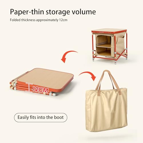 Boîte de rangement pliable orange citrouille taille M portable et compacte