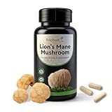 Rolphood Lions Mane Mushroom Extract Capsules (60 Count), Organic|Non-GMO|Gluten Free,Supplement for Focus Support and Immune Health