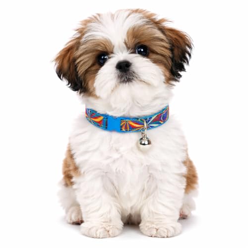 Image of Emily Pets Dog Collar Safety Locking Buckle, Adjustable Soft Breathable Comfortable Nylon Pet Collar for Small, Medium Dogs & Cats (Color May Vary)