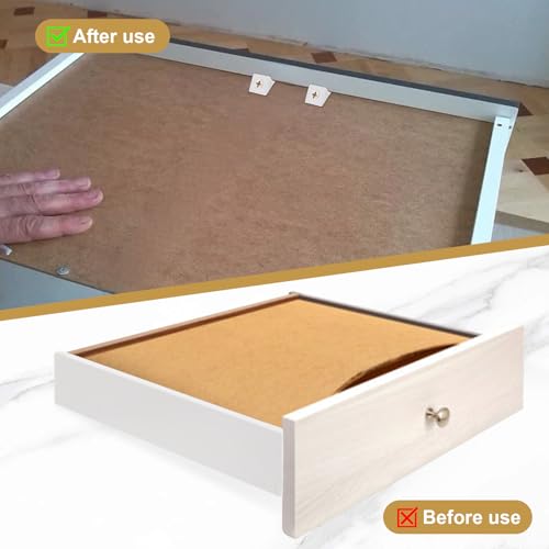 HonGien 30PCS Rückwandverbinder Schrankrückwand Befestigung Kunststoff Schubladen Keile mit M4 x 16mm Schrauben für Möbel Bücherregale Schubladen Schränke Kleiderschränke