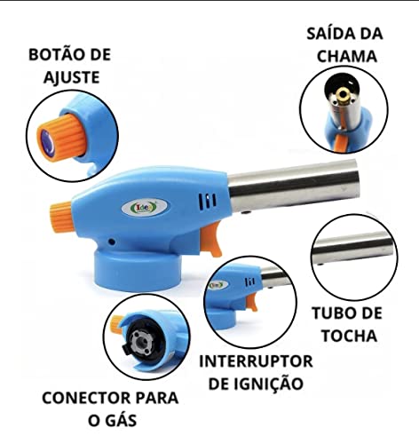 KIT MAÇARICO CULINÁRIO E 1 REFIL DE GÁS BUTANO