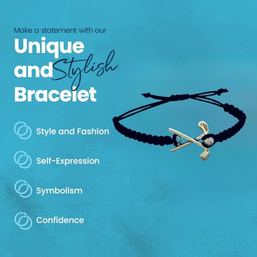 Sportybella Golf Charm Bracelet, Adjustable Rope Jewelry for Golfers, Accessories3