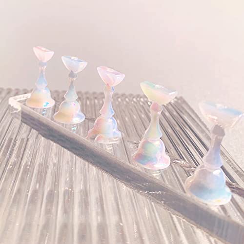Soporte para práctica de uñas acrílico 5 piezas miniatura 4