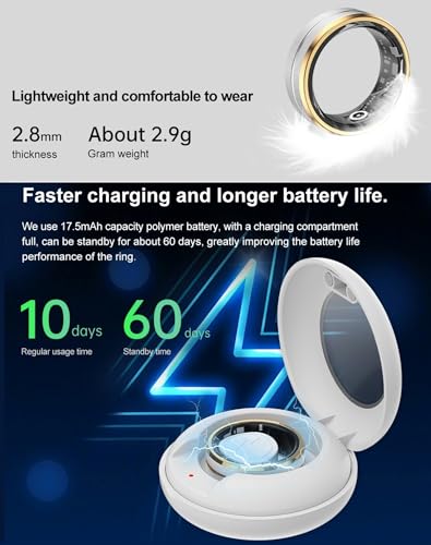 findtime Smart Ring Fitness Ring Fitness Tracker for Men Smart Rings, view 5