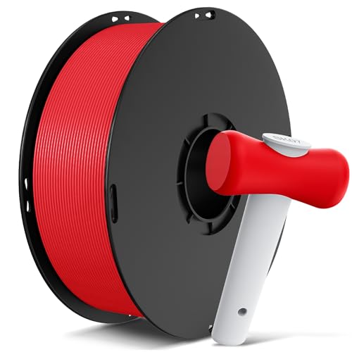 ANYCUBIC ABS Filament 1,75mm, 3D Drucker Filament für Starke und Llanglebige Komponenten, Hoch Temperaturbeständiges, Intelligente Identifikation 1KG Rot ABS Rot