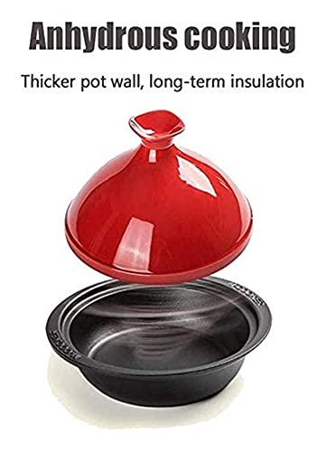 Cast Iron Tagine Pot With Ceramic Lid And Cast Iron Base For Cooking And Stew Casserole Slow Cooker For Different Cooking Styles (Color : Green) #TOP6