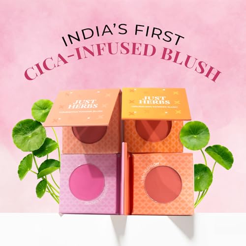 Just Herbs Nourishing Powder Blush Infused with Beetroot & Gotukola Highly Pigmented, Buildable Suitable for All Skin Tones - 3.5 g - Image 3