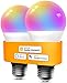 Produktbild REPSN® Smart LED E27 Glühbirne 10W, Gosund Alexa Lampe Wlan Mehrfarbige Dimmbare Lampe Kompatibel mit Amazon Alexa Echo, Echo Dot Google Home Kein Hub Erforderlich Smart Birne Glühbirne (2-pack real)