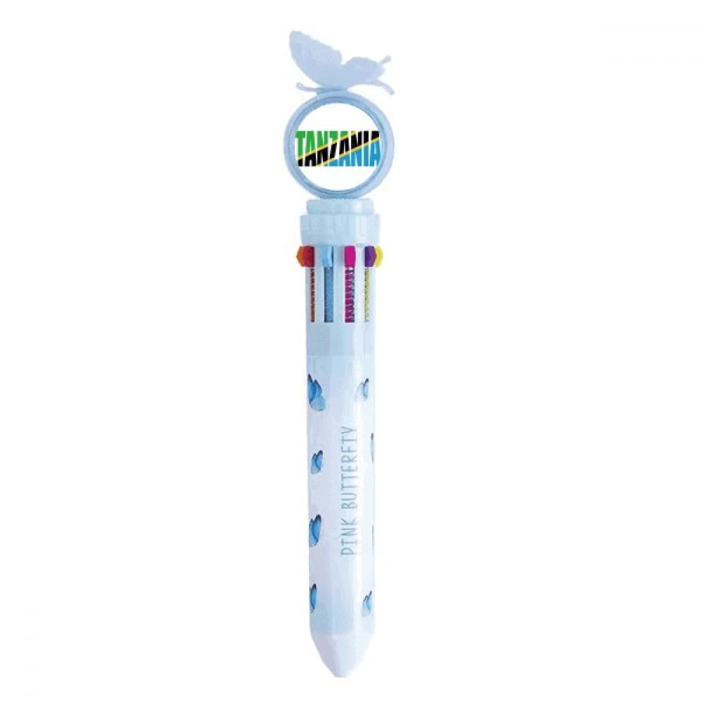 Stylo à bille rétractable multicolore Tanzanie pour ne plus perdre vos stylos