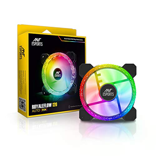 Image of Ant Esports Royaleflow 120 Auto RGB 120mm 1200 RPM Cooler Case Fan with Crystallized LED Ring Design