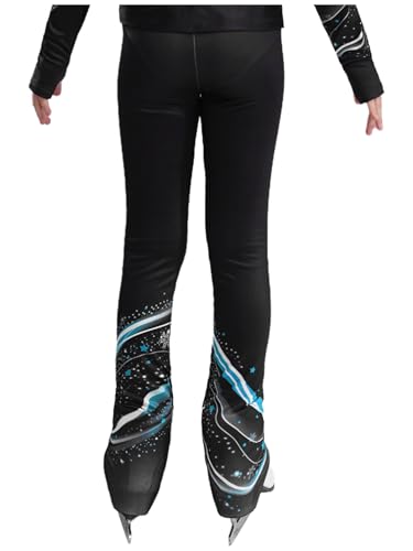 Kids Girl's Athletic Leggings Figure Skating Pants Elastic Waistband Tights for Gymnastics Yoga Practice2