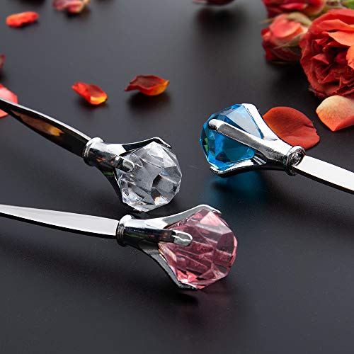 Stainless Steel Dinner Forks With Crystal Elegant Appetizer Fruit Dessert Cake Salad Cocktail Forks Kitchen Cutlery - 6 Pieces #TOP3