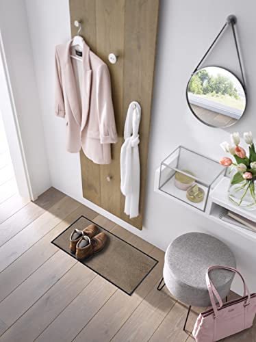 wash+Dry Fußmatte, Taupe 35x75 cm, innen und außen, waschbar, beige