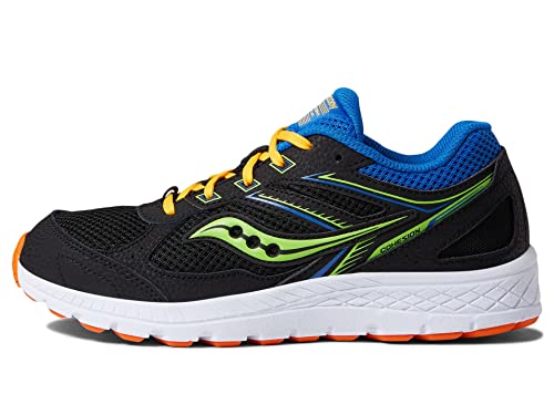 Saucony Boy's Cohesion 14 LTT (Little Kid/Big Kid) Black/Multi 7 Big Kid M4