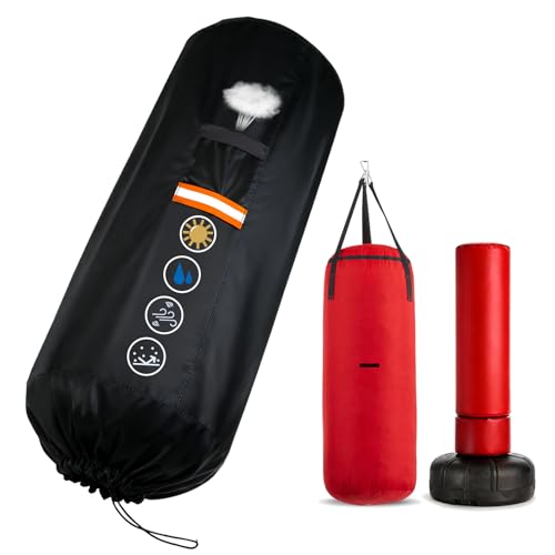 AAOWEEY Free Standing Punching Bag Cover Outdoor Waterproof 420D Oxford Fabric, Full Protector for Boxing Dummy and Stand, Heavy Duty Cover for BOB Punching Bag 70