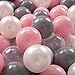 Produktbild KiddyMoon 200  7Cm Kinder Bälle Spielbälle Für Bällebad Baby Plastikbälle Made In EU, Perle/Grau/Transparent/Rosa