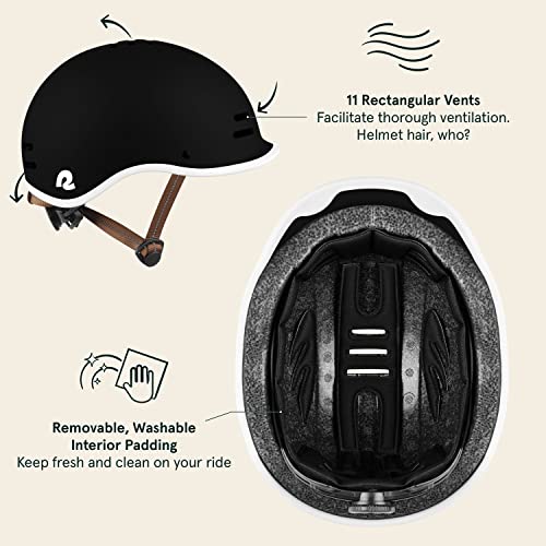 Image of Retrospec Remi Kids Bike Helmet with Built-in Sun Visor - Adjustable Youth & Toddler Safety Gear for Cycling, Skating & Scooters - 11 Air Vents, Washable Padding & Reflective Straps