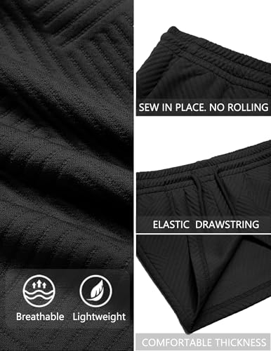 Ekouaer Men's Shorts Casual Elastic Waist Drawstring Pajama Bottoms Summer Shorts4