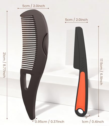Dandruff Comb Removal 2PC Hollow Fine Tooth Scalp - Image 6