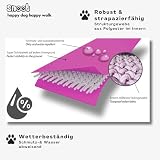 5m Schleppleine, Hundeleine, 1 Karabiner, Magenta, extra schmal, schmutz- und wasserabweisend