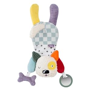 Fehn Activity-Hund Natur Kinderwagenspielzeug