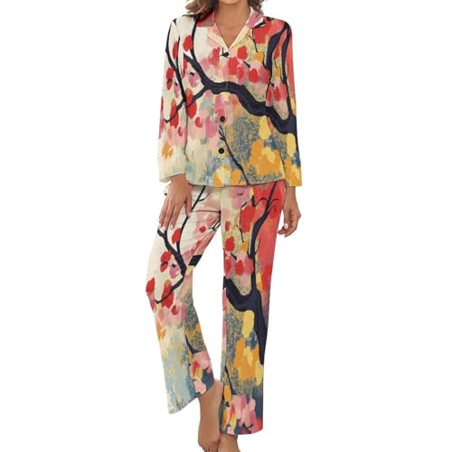Pyjama grande taille femme vêtement d'intérieur d'été pantalon élastique chemise boutonnée