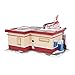 Department 56, Ceramic, Snow Village Reindeer Gas Station Lit Building, 6.42 Inch, Multicolor