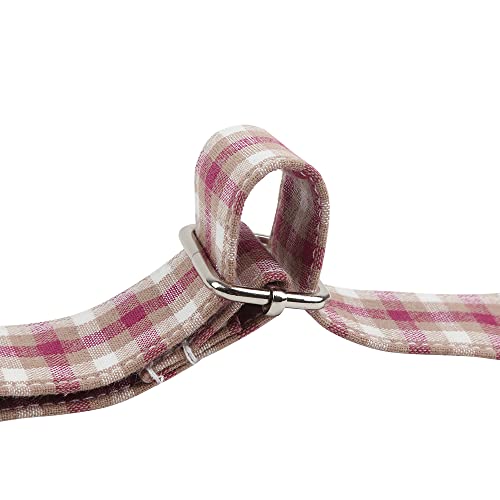 Bow Tie Dog Collar With Metal Quick Release Buckle Adjustable Classic Plaid Bowtie Soft Puppy Collar For Small Medium Large Dog Pet(Red Plaid,M) #TOP7