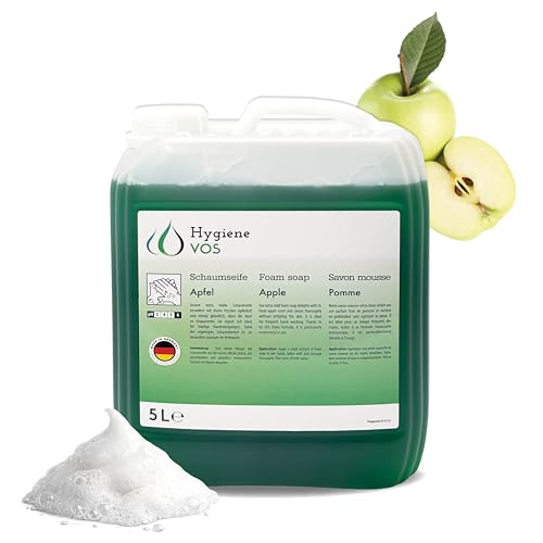 Hygiene VOS Schaumseife Apfel 5L Kanister – Handseife Nachfüllkanister für Schaumseifenspender – milde Seife mit Glycerin, pH 6