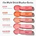 I'M MEME Blusher - I'm Multi Stick 001 Rose | Easy Blendable Cream Blush for Natural Look, Multi Blush Stick for Cheek Tint, Face Contour Makeup, and Face Blush, Suitable for Beginners and All Ages