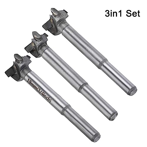 MACHSWON 3 PCS Forstner Drill Bits Tungsten Carbide Wood Hole Saw Opener Drill Bit 17mm+18mm+19mm Woodworking Drilling Boring Bit Cutter - Image 2