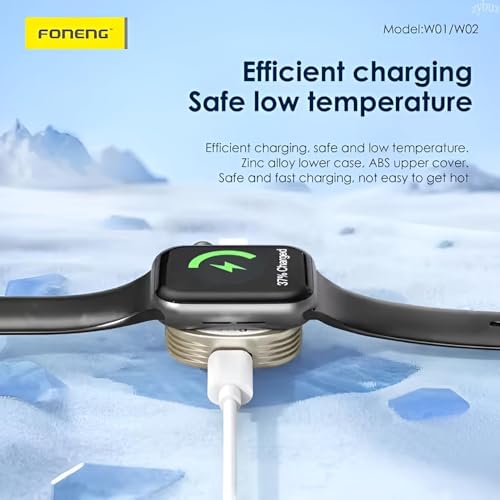 Image of Addtam 2.5W Magnetic Wireless Smartwatch Charger Stand for Apple Watch Ultra 3 /2 /1, Series 11 /10 /9 /8 /7 /6 /SE3 /SE2 /5 /4, Portable Type C & Lightning iWatch Charging Dock Compatible with iPhone Watch