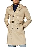  Amazon-Marke: find. Herren Mantel Trench Coat, Braun (Camel), L, Label: L