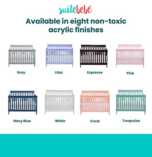 Suite Bebe Riley 4-In-1 Convertible Crib, White #TOP7