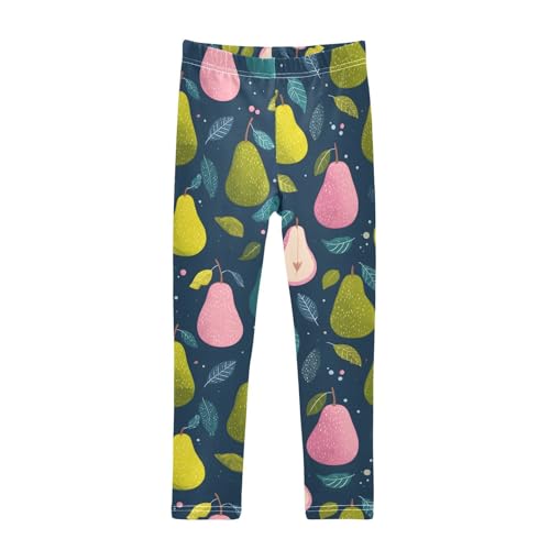 Pear Leaf Girls Leggings Ultra Soft Compression Yoga Gym Pants for Kids 4-10T