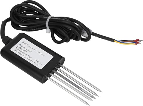 Image of 7 in 1 Soil Sensor for NPK EC pH Temperature Humidity Detection with Anti-Corrosion Electrodes Flame-Retardant Sealing and 2m Cable for Garden Agriculture Crop Monitoring Rduino UNO