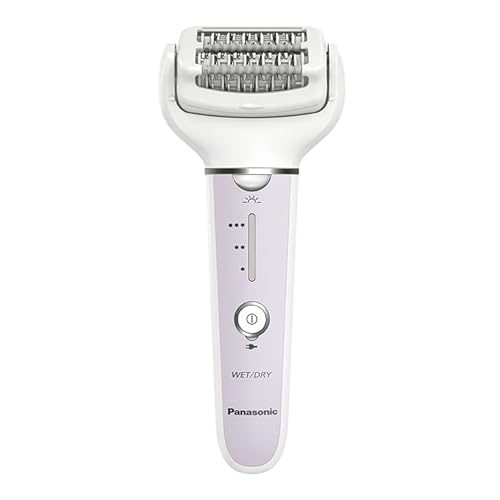 Panasonic ES-EY30 Nass/Trockenepilierer Damen, Dual Disc mit 60 Pinzetten, 90° schwenkbarer Kopf, 3 Geschwindigkeiten & LED-Licht, 30 Min. Betrieb, kabellos, Haarentferner.