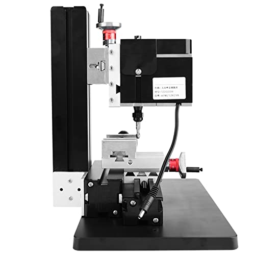 60W 12000Rpm Mini Metal Lathe, Mini Milling Machine Mini Lathe, Benchtop Milling Machine Metal Diy Miniature Milling Machine 100-240V