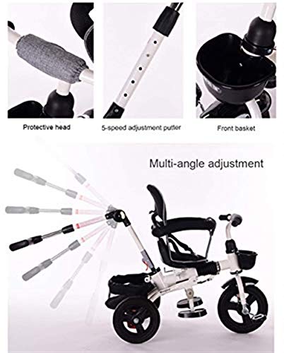 Moolo Children's 3-Wheeled Scooter, Light Folding Shock Absorber, Rotary Stroller Kids Car 1-5 Year Old, Pedal Trikes #TOP3