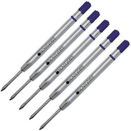 Monteverde - Recambio de bolígrafo de gel sin tapa para adaptarse a bolígrafos Parker, punta gruesa (paquete a granel) (azul oscuro)