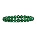 Green Agate Gemstone 8mm Round Beads Stretch Bracelet 7" Unisex