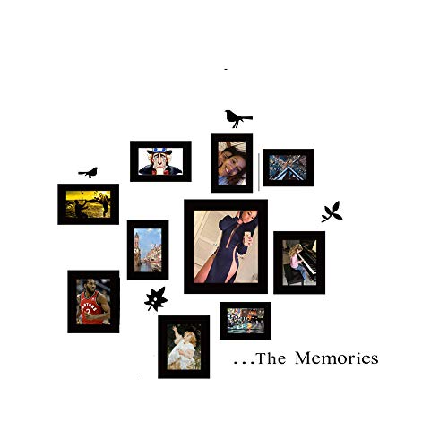 Fufibwoesan Wall Decal With 10 Photo Frames Wall Sticker Diy Removable Vinyl Family Lettering Sayings Wall Decor No English Alphabet Wallpaper #TOP2