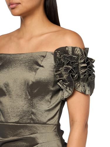 Image of Xscape Women's Xscape Women's Scuba Crepe Embellished Long Sleeve Drop Shoulder Floor Length Dress