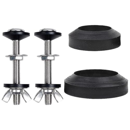 Universal Toilet Cistern Seal Kit, Bolts Kit + 2 Kind Rubber Washer Gasket Sealing Rings Tank to Bowl Rubber Gasket Fits 2'' and 3'' Toilet Flush Valve Tank Coupling Kit