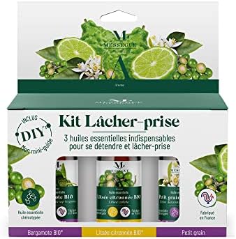 Kit 3 huiles essentielles LACHER PRISE – 3 x 5 ml – 100% pures et...