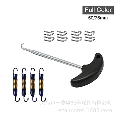 Tiardey Motorrad Auspuff Edelstahl Farbe Federsatz für Puller Installer Hook Tool mit Auspuffrohr – 75/50 mm Feder