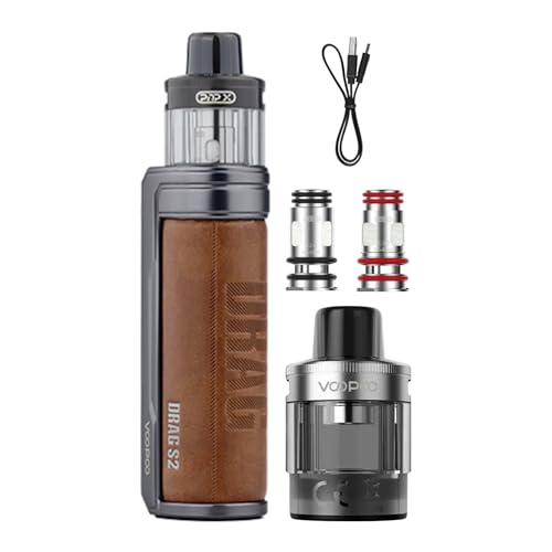 Voopoo Drag S2 Vape Kit [Retro] - Available in 16 colours - 2A Fast Charge, 2500mAh Battery, 60W Output, 0.96" TFT, Anti-Leak - Compatible with Voopoo Pnp X Pods - No Nicotine